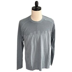 Lululemon Athletica Metal Vent Tech City Skyline Long Sleeve Gray shirt | Sz XL